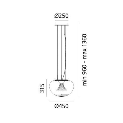 Artemide Ipno Vetro suspension 