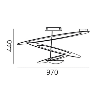 Artemide Pirce LED soffitto