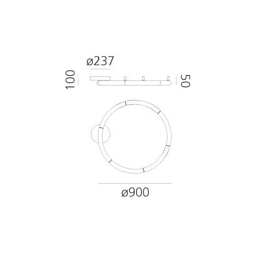 Artemide Alphabet Of Light Circular parete / soffitto