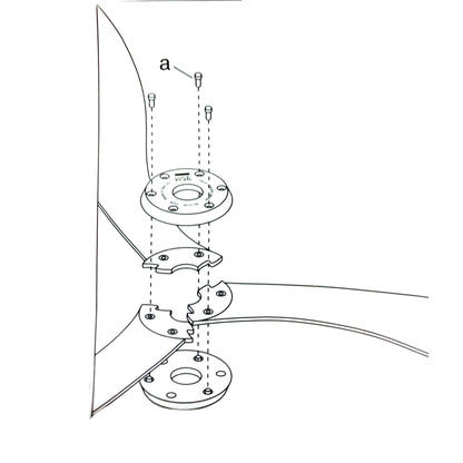 Luceplan Blow SPARE PARTS Blade fixing flanges with screws
