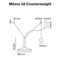 Marset Milana 32 Counterweight sospensione