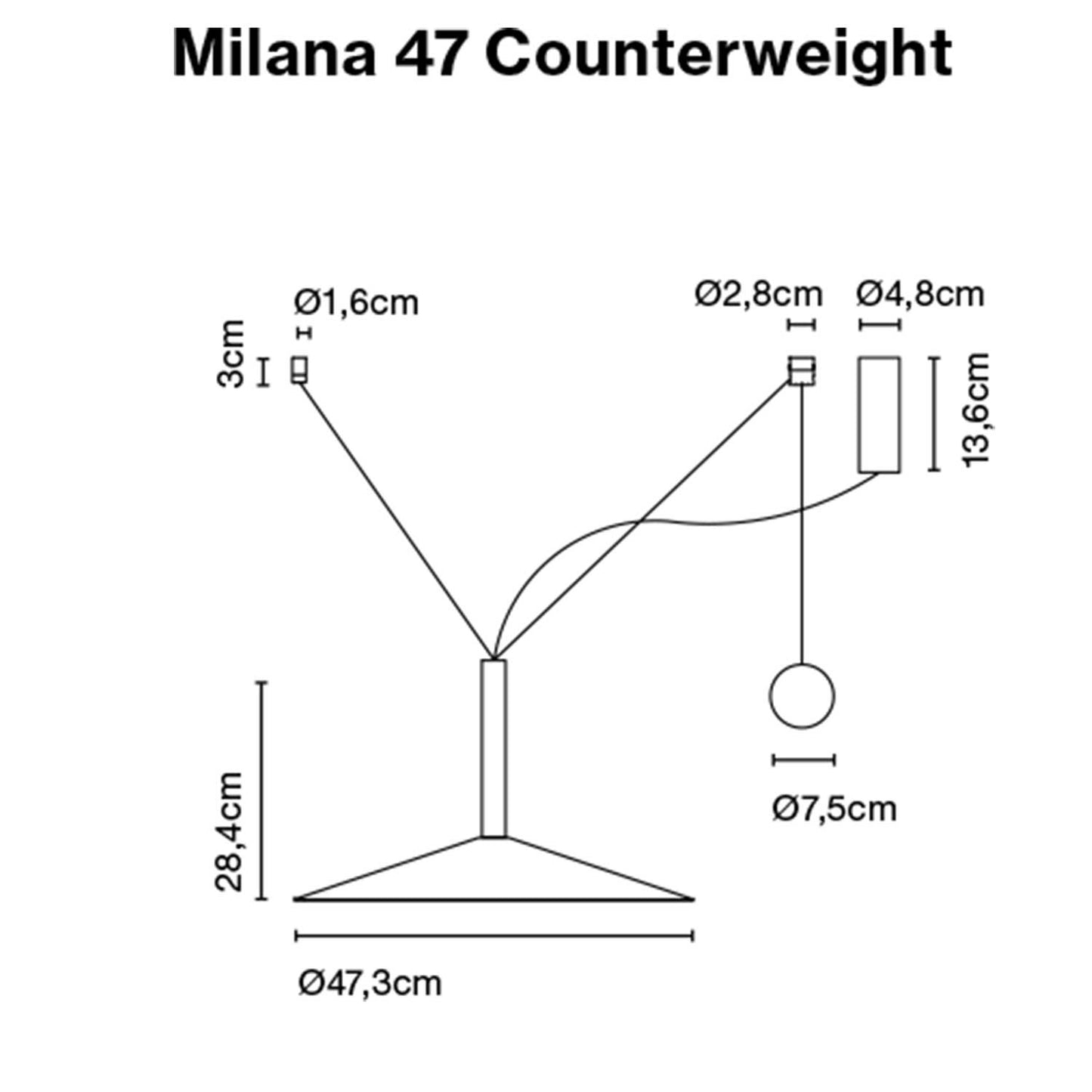 Marset Milana 47 Counterweight sospensione