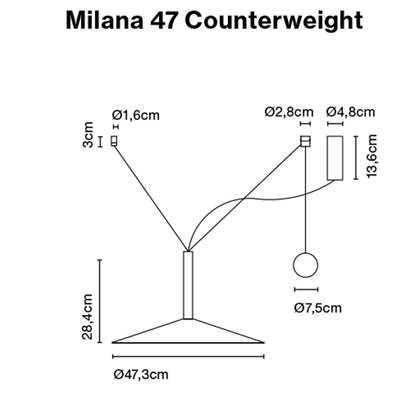 Marset Milana 47 Counterweight sospensione