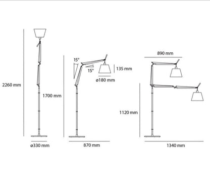 Artemide Tolomeo Basculante floor