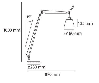 Artemide Tolomeo Basculante reading floor