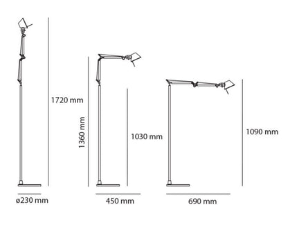 Artemide Tolomeo Micro LED floor