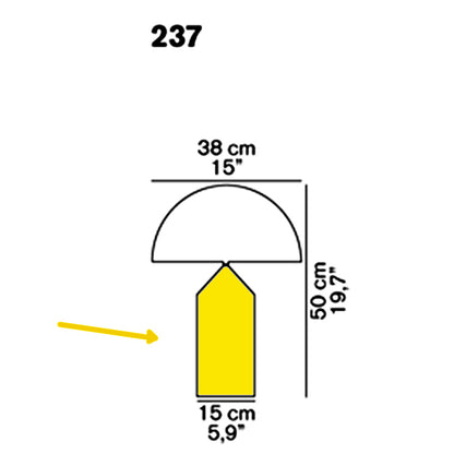 Oluce Atollo Replacement Lower Glass / Case