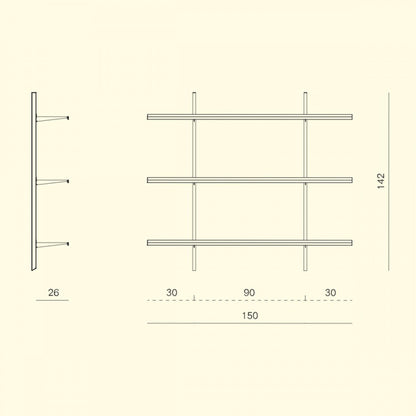 Pallucco Continue Wall bookcase 