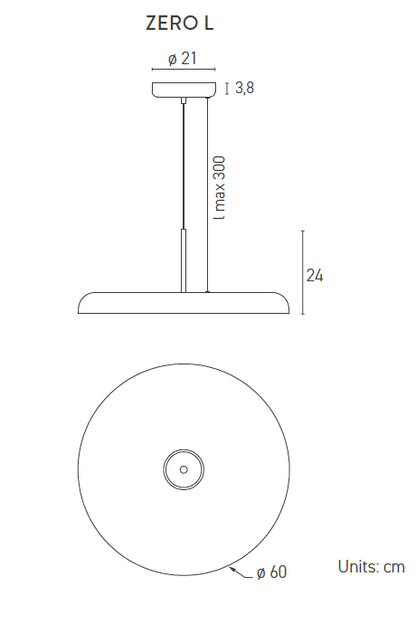 Lumen Center Zero L sospensione