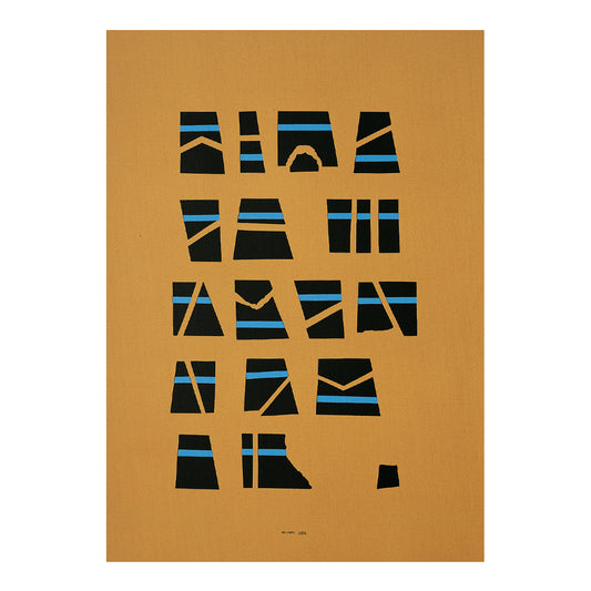 Danese Milan Illegible writing of an unknown people, ocher