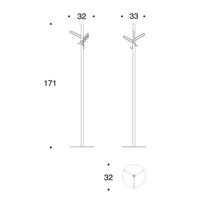 Danese Milano Tiki floor coat hanger